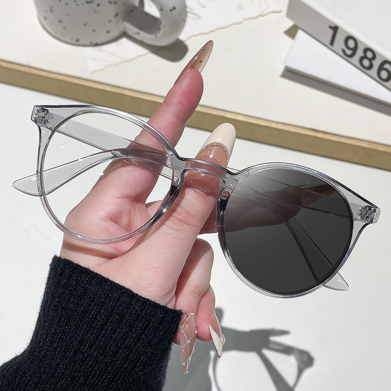 Damen Cat-Eye Sonnenbrille mit transparentem Rahmen Brehn