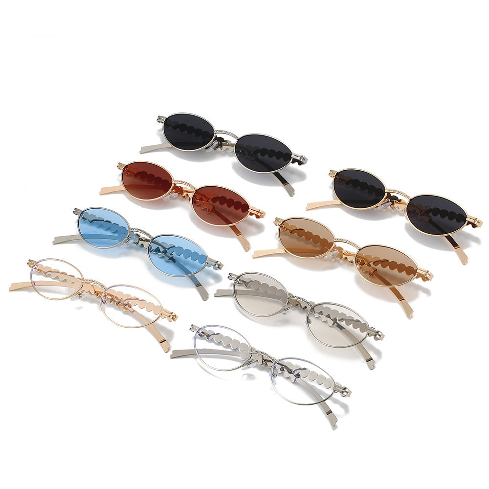 Elegante mit Strass veredelte Katzenaugenbrille Brehn