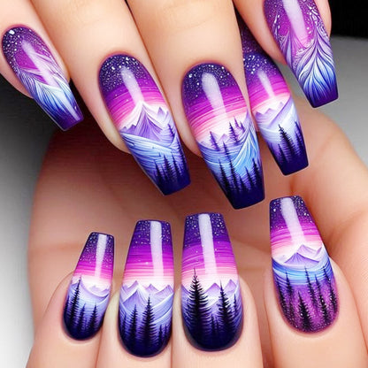 Künstlerisches Farbverlauf-Nail-Art-Design Brehn