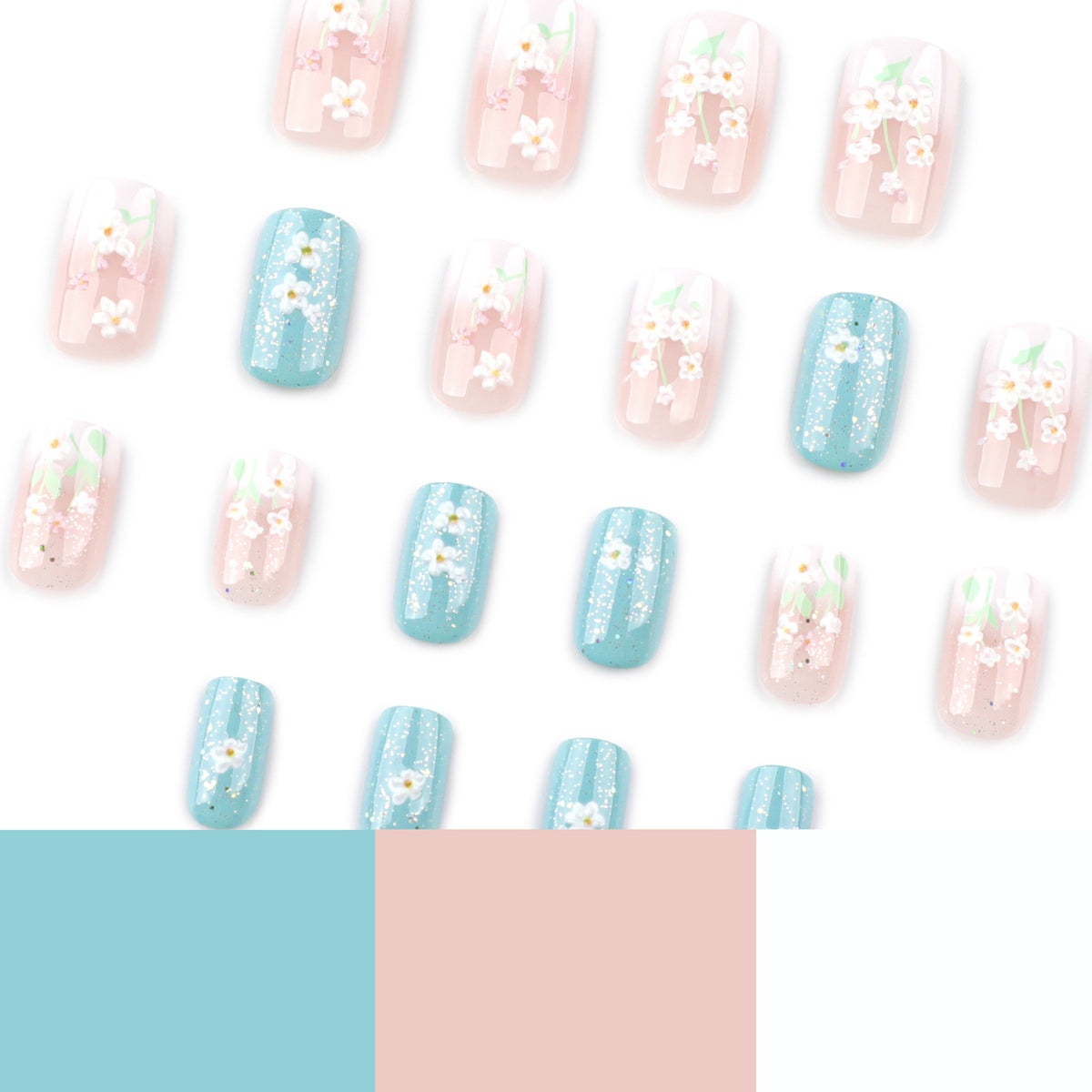 Kunstvolle Nageldesigns mit floralen Akzenten Brehn