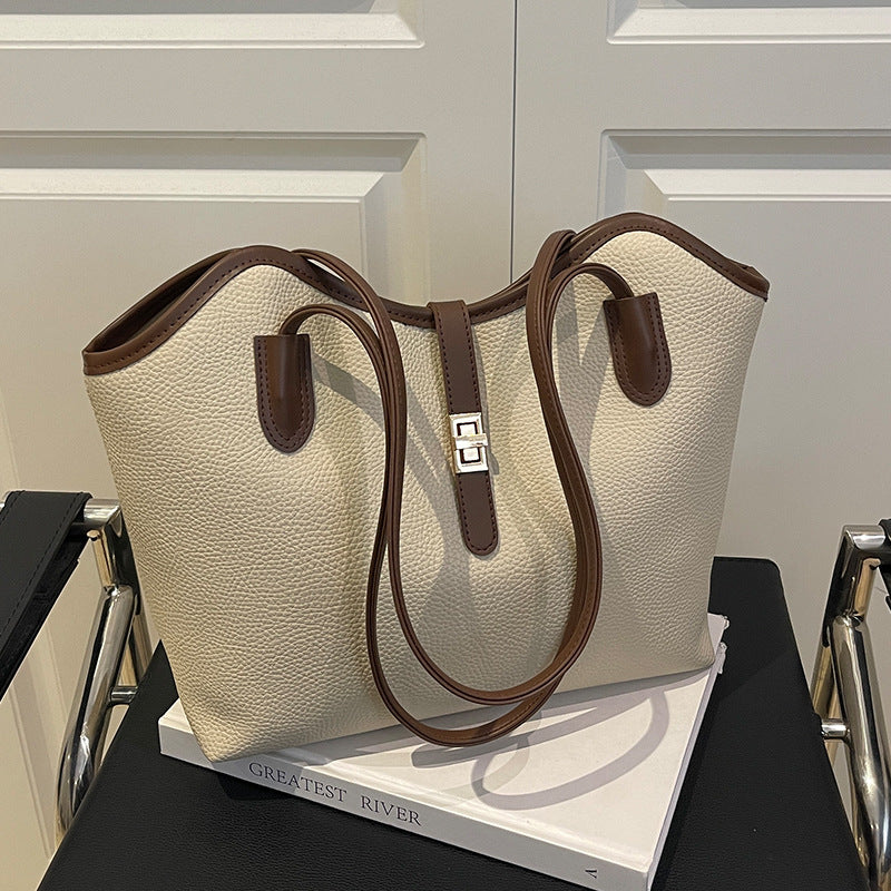 Elegante Strukturierte Leder Tote Bag