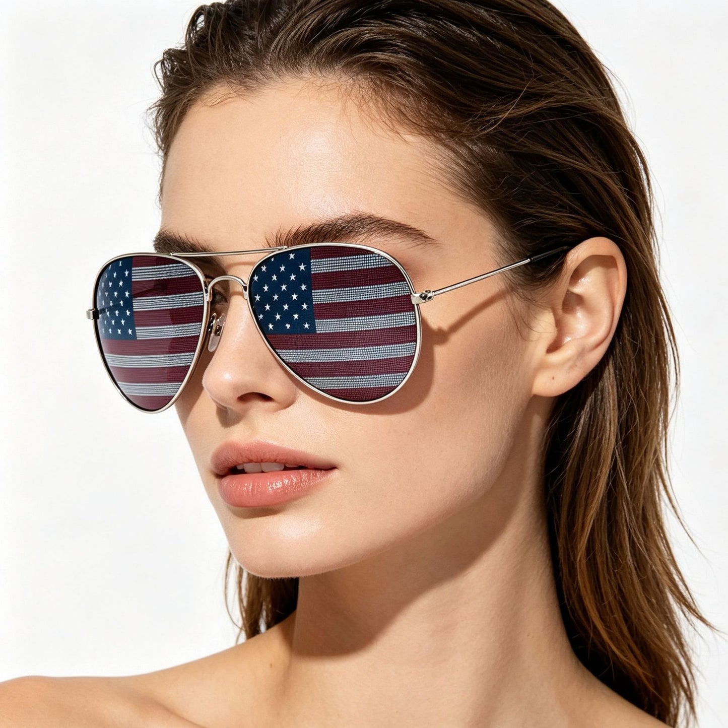 Patriotische Flagge Aviator-Sonnenbrille Brehn
