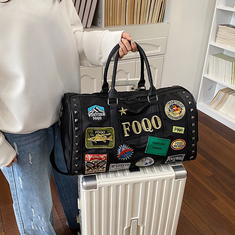 Stylische Patchwork Wochenend-Duffle Bag Brehn