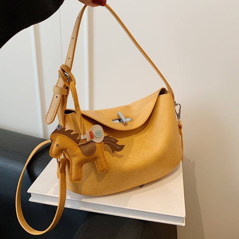 Elegante Soft-Suede Schultertasche Brehn