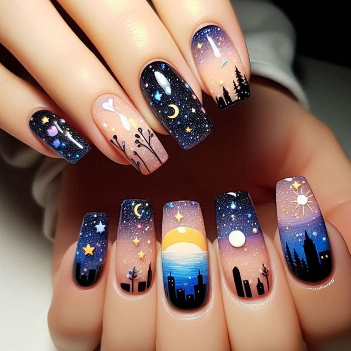 Himmlisches Nail Art Design Brehn