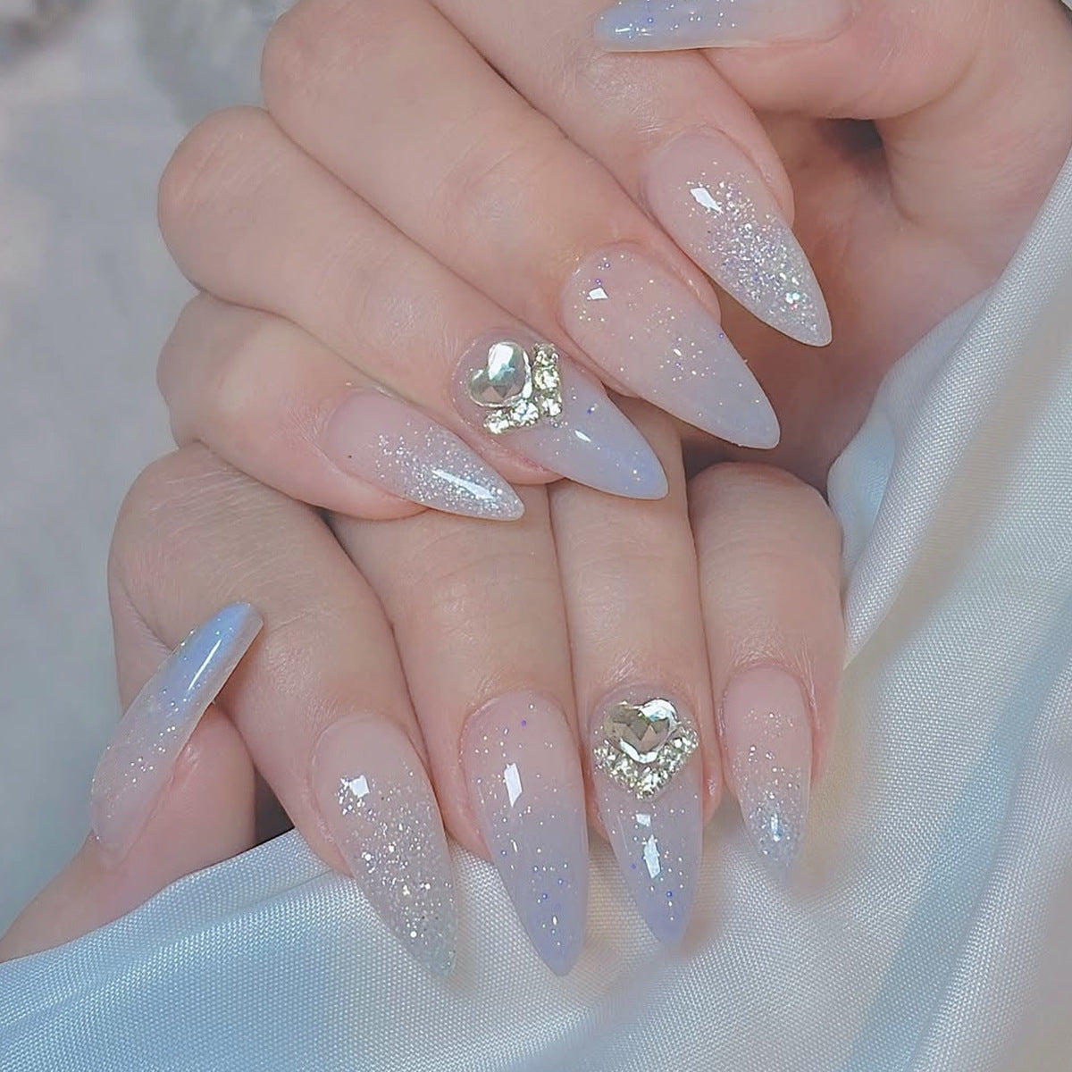 Stunning 3D Glitter Stiletto Nagelkunst Extensions Brehn