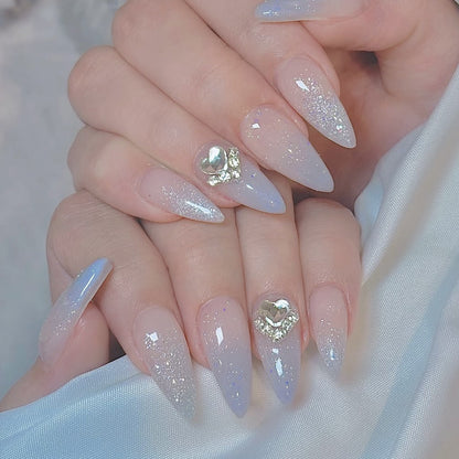 Stunning 3D Glitter Stiletto Nagelkunst Extensions Brehn