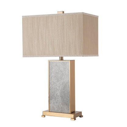 Elegante Tischlampe mit strukturiertem Stoffschirm