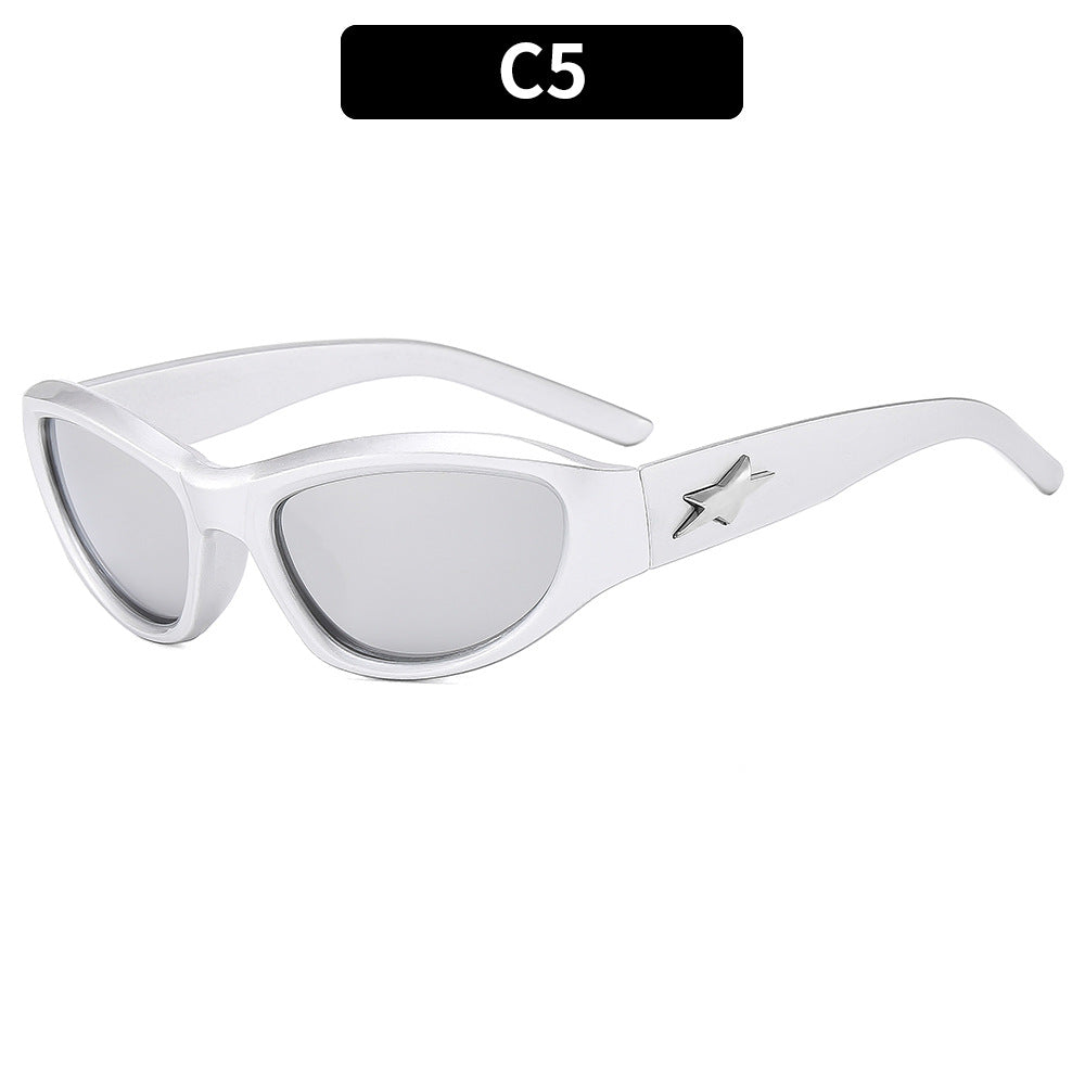 Stylische winkelförmige Katzenaugen-Sonnenbrille