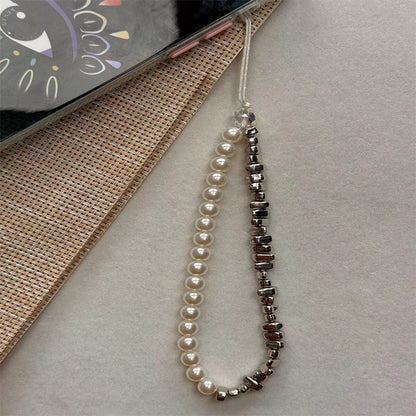 Elegante Perlen- und Metallic-Perlen-Brillen-Kette Brehn