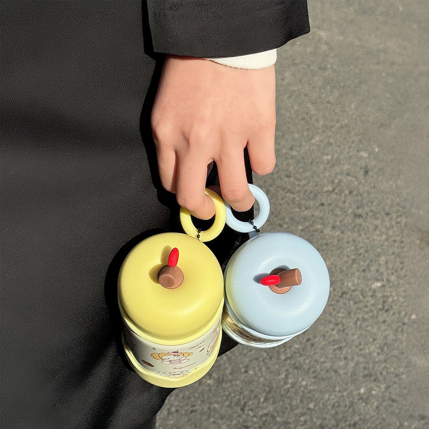 Damen tragbare Kaffeetasse mit kreativem Deckel Brehn