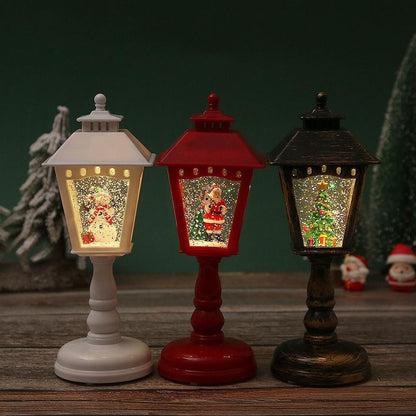 Nostalgische Weihnachtslaterne mit Santa Figur Brehn