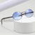 Damen runde Designer-Sonnenbrille mit innovativem Metallrahmen Brehn