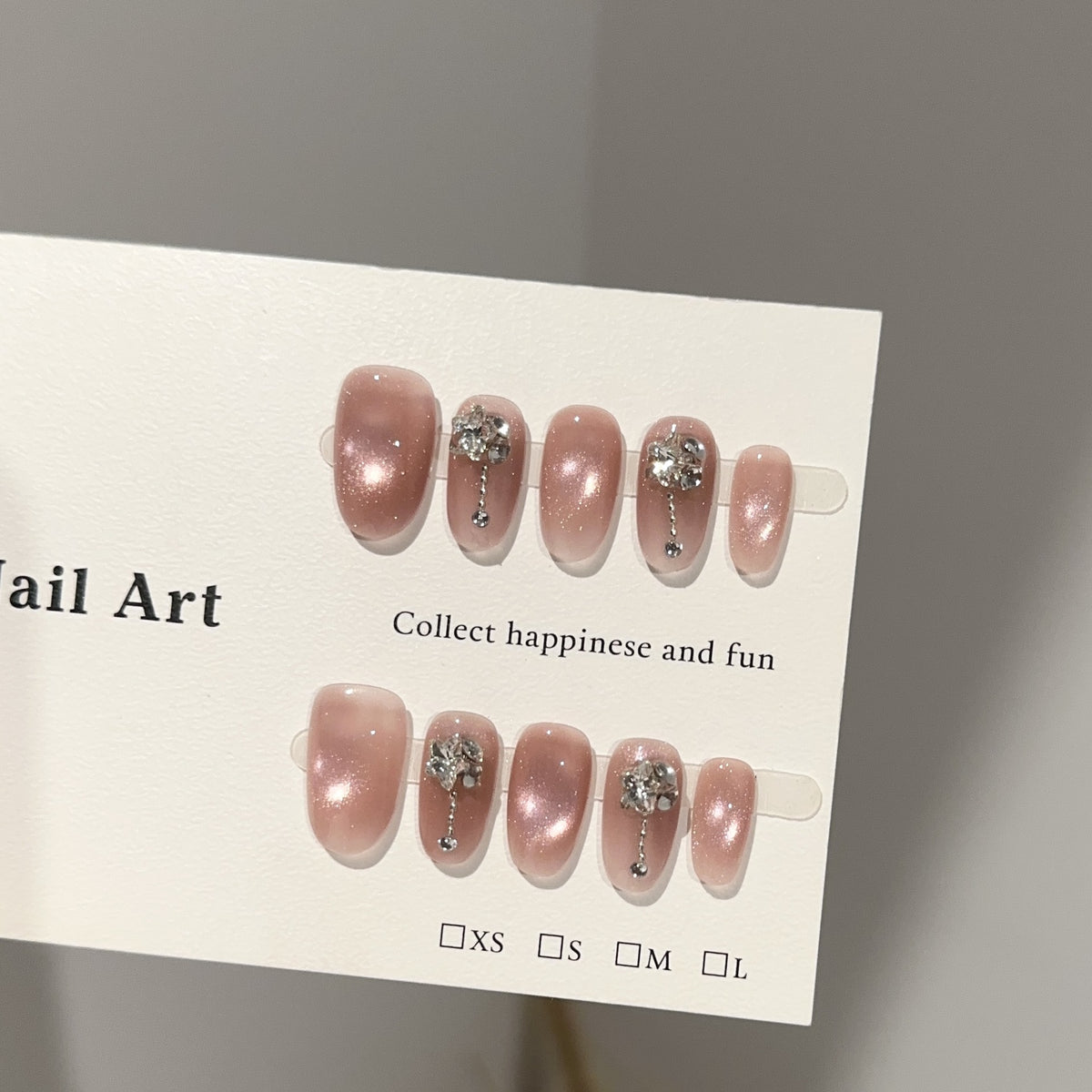 Elegantes Glitzerndes Press-On Nagelkunst Set