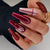 Dekorativer Press-On-Nagelset mit schimmerndem Glitter und elegantem Kunst Brehn