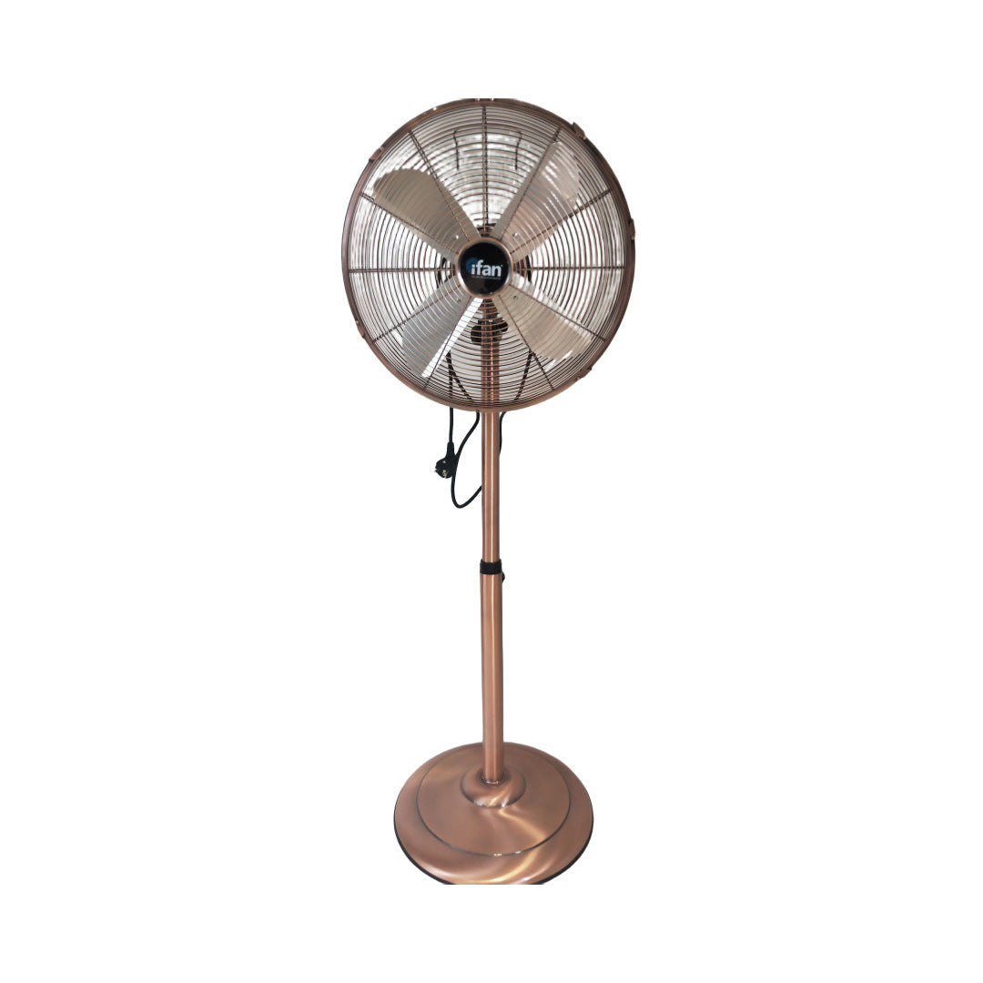 Damen Retro-Standventilator mit verstellbarem Neigungswinkel und autarkem Lüftungssystem Brehn