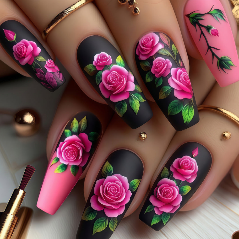 Kunstvolle Rosen Nagelspitzen Brehn