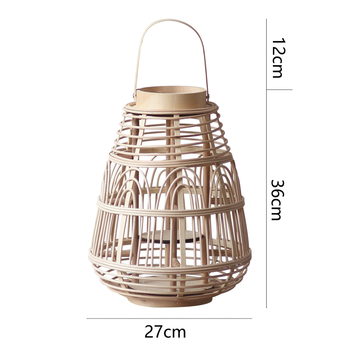 Rustikale Rattan-Laterne Brehn