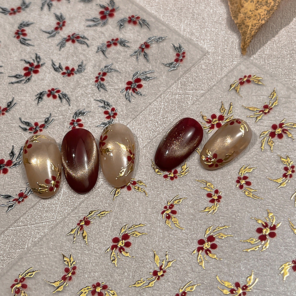 Blumenfolien-Nagelkunst-Aufkleber