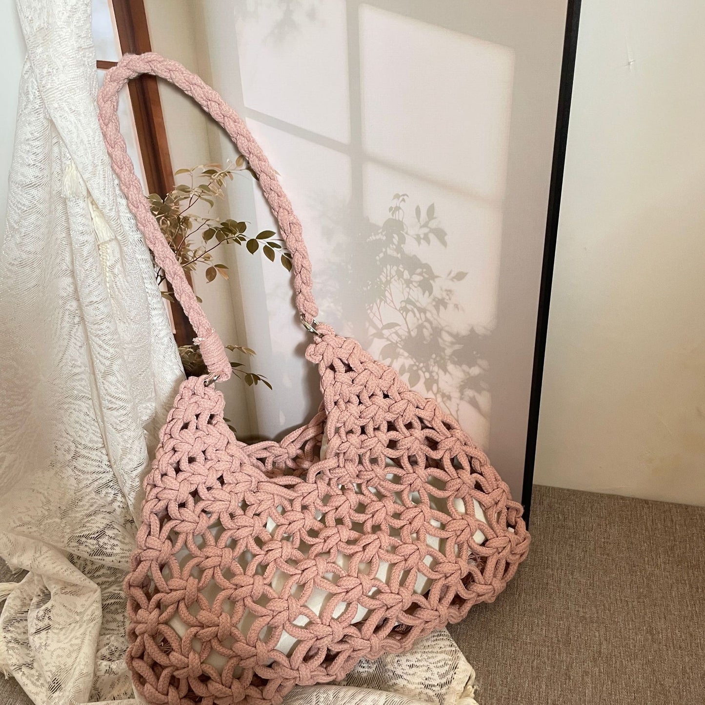 Handgeknüpfte Woven Schultertasche Brehn
