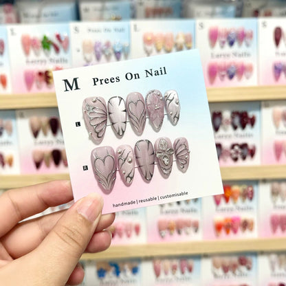Dekoratives handgemachtes Press-On Nail Art Set