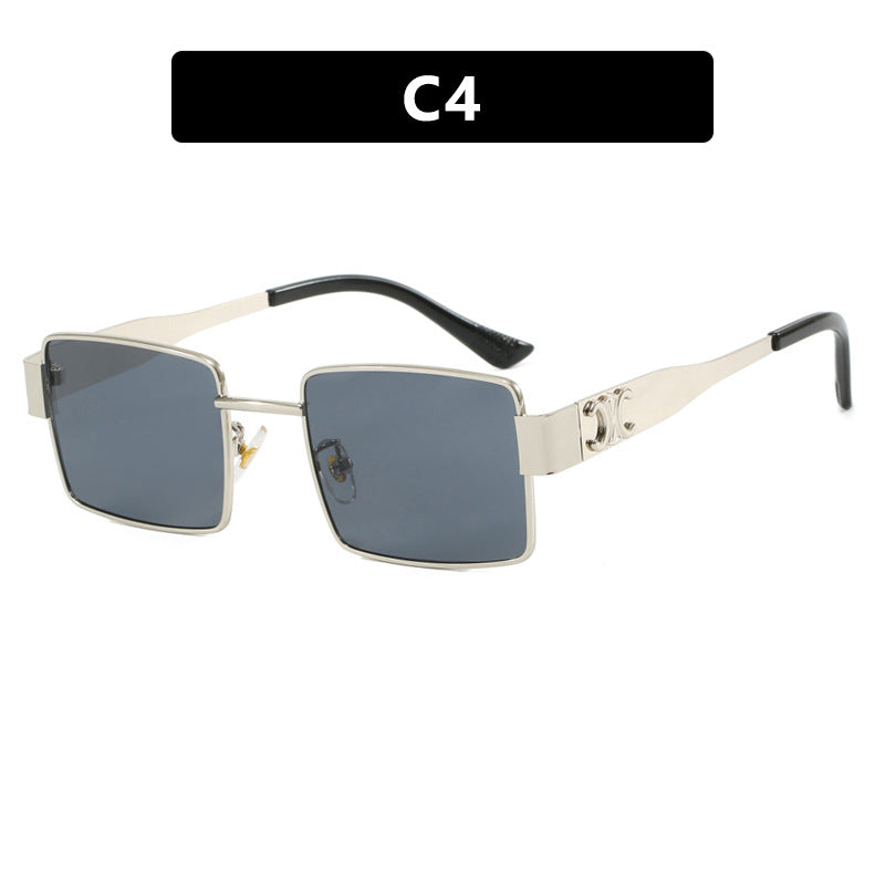 Damen modische rechteckige Sonnenbrille mit hochwertigem Metallrahmen und polarisierenden Gläsern Brehn