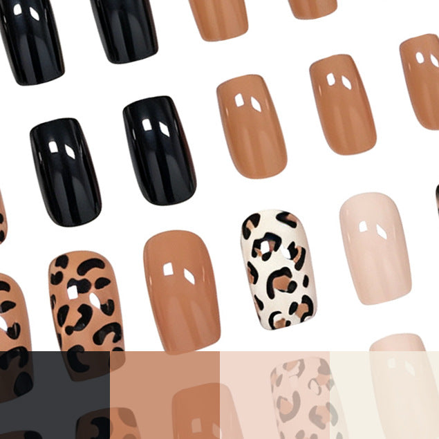 Elegante Leopardenmuster Acryl Nagelkunst Brehn