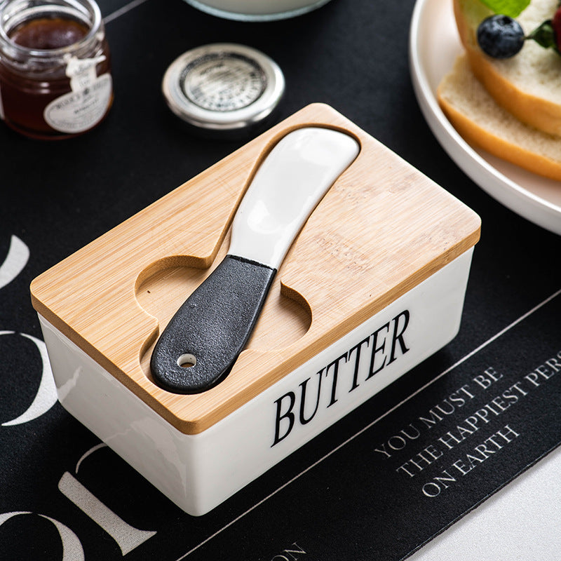 Bambusdeckel Butterbehälter