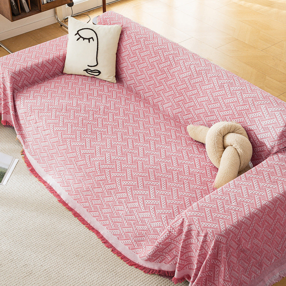 Strukturierte gewebte Sofa-Wurfdecke