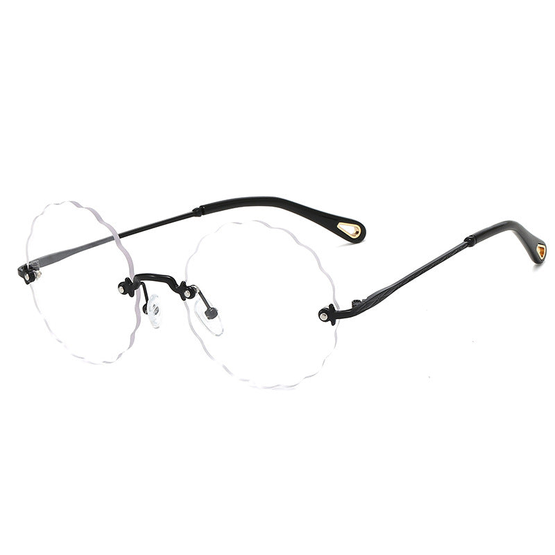 Damen Modische Brille mit verspieltem Wellenrahmen Brehn