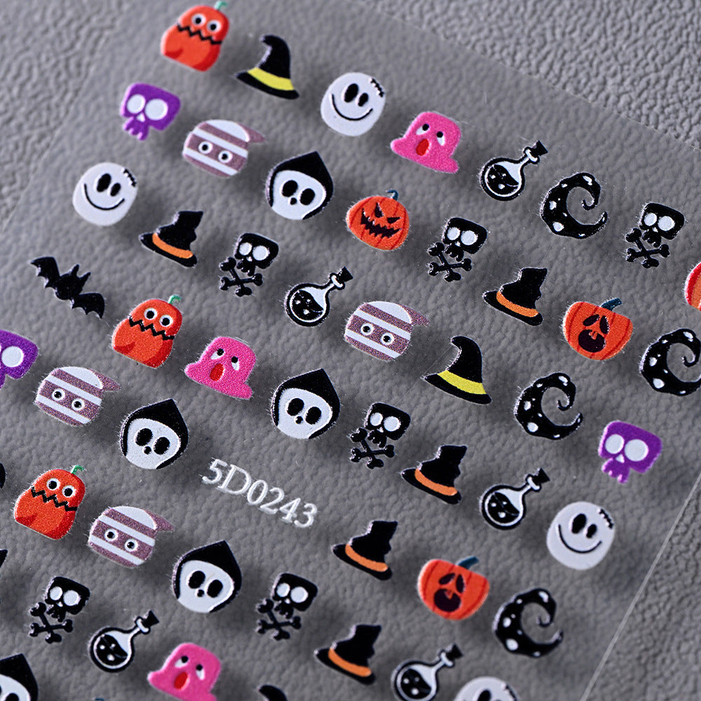 Halloween-Themen Nagelkunst Aufkleber Set
