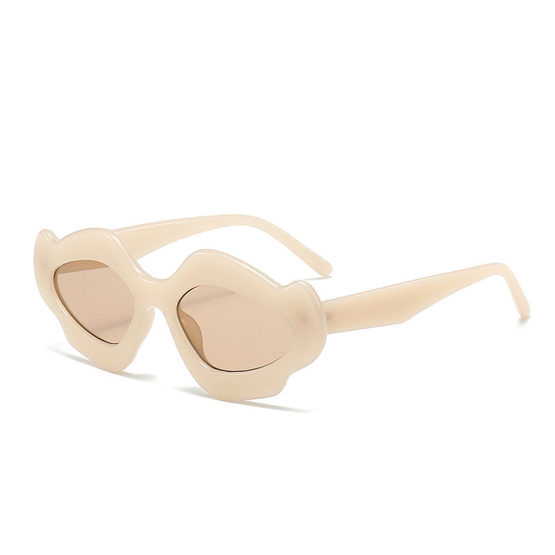 Damen modische Sonnenbrille mit einzigartigem Blütenrahmen Brehn
