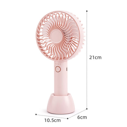 Damen Tragbarer Handventilator mit ergonomischem Griff und integrierter Standfunktion Brehn