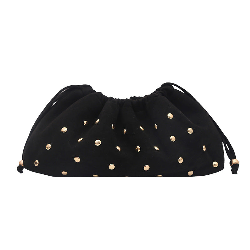 WoChic Nieten Drawstring Clutch Tasche Brehn
