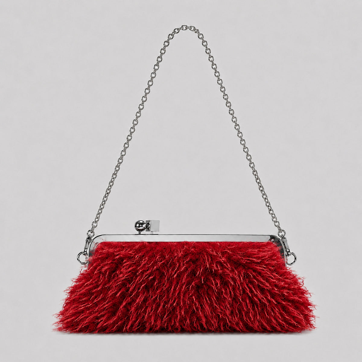 Plüsch Kunstfell Abend Clutch