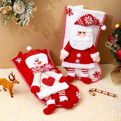 Festlicher Schneemann Weihnachtsstrumpf Brehn