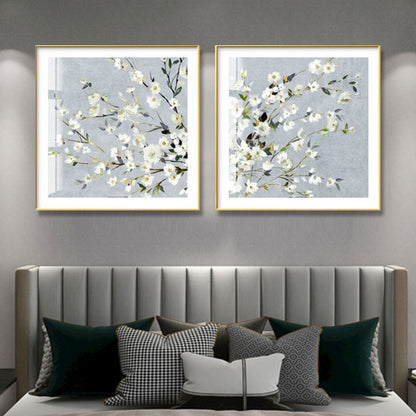 Elegante Blumen Wandkunst Set