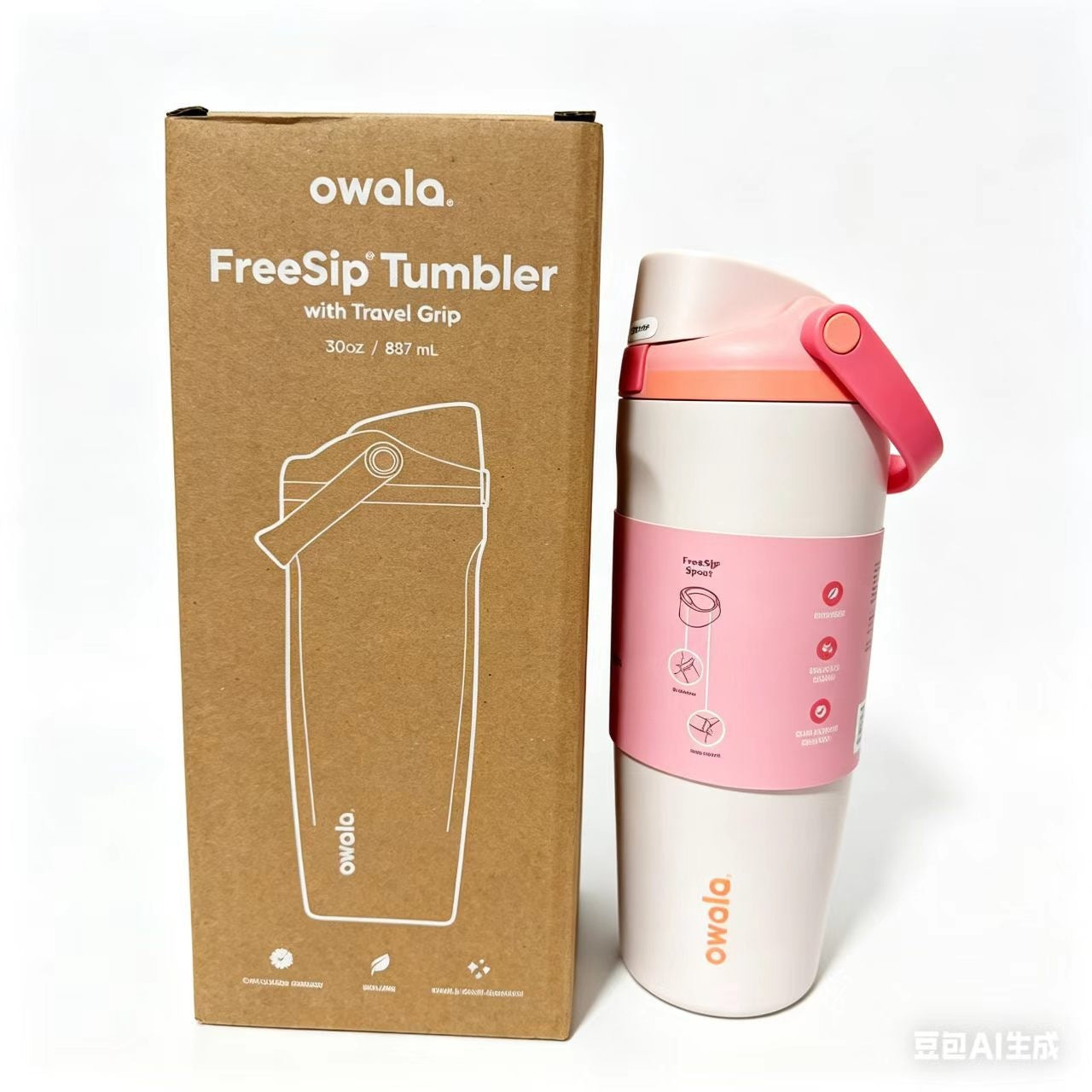 Unisex Trinktumbler mit integriertem Strohhalm und auslaufsicherem Design Brehn