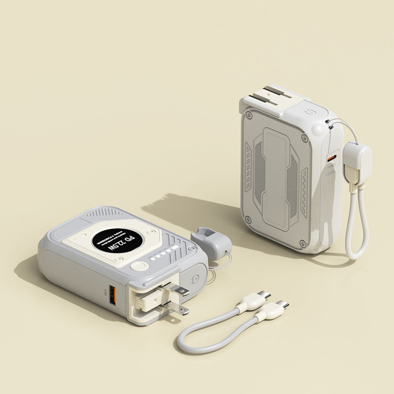 Tragbare Powerbank mit Multifunktionalem Integrierten Ladekabel Brehn