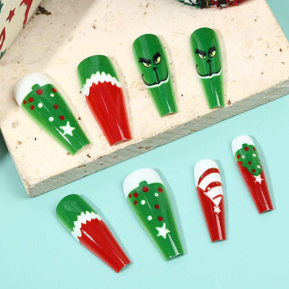 Festliche Kunstnägel mit weihnachtlichen Motiven Brehn