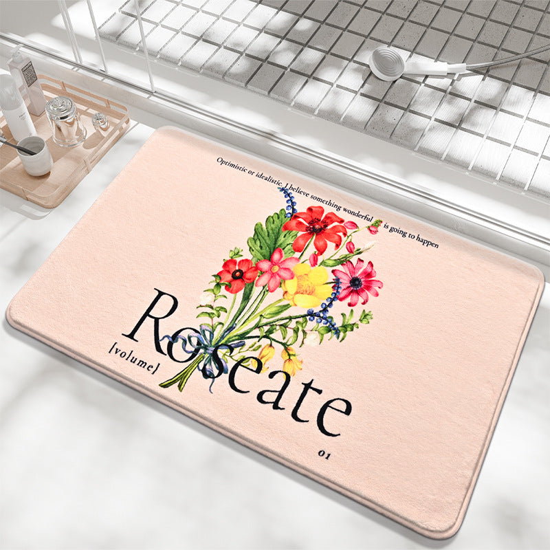 Florale-dekorative Badezimmermatte Brehn