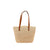 Handtasche Aus Handgeflochtenem Naturmaterial mit Robusten Ledergriffen Brehn