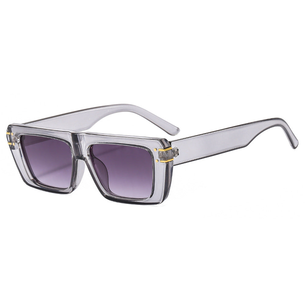Damen modische quadratische Sonnenbrille mit glänzenden Akzenten Brehn