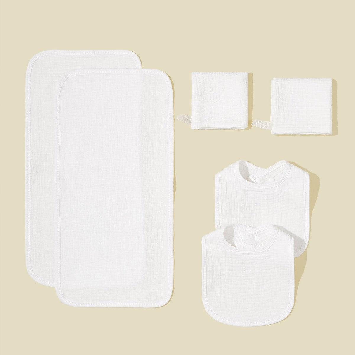 Weiches Musselin Baby Lätzchen und Wickelunterlage Set Brehn