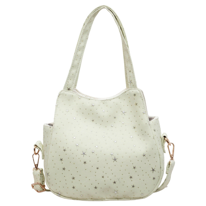 WoStar-Mustered Canvas Hobo Tasche Brehn