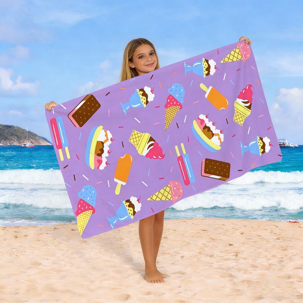 Strandtuch mit buntem Pferdemotiv Brehn