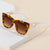 Damen Oversized Sonnenbrille mit modernem Geometrischen Design und elegantem Metallakzent Brehn