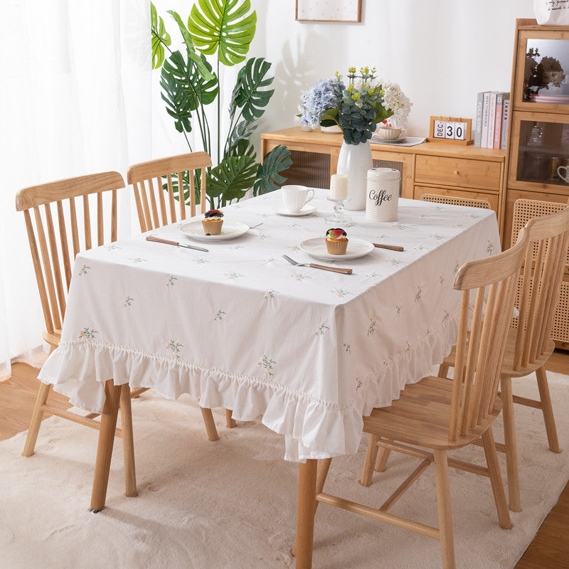 Florale Spitzenbordüre Tischdecke