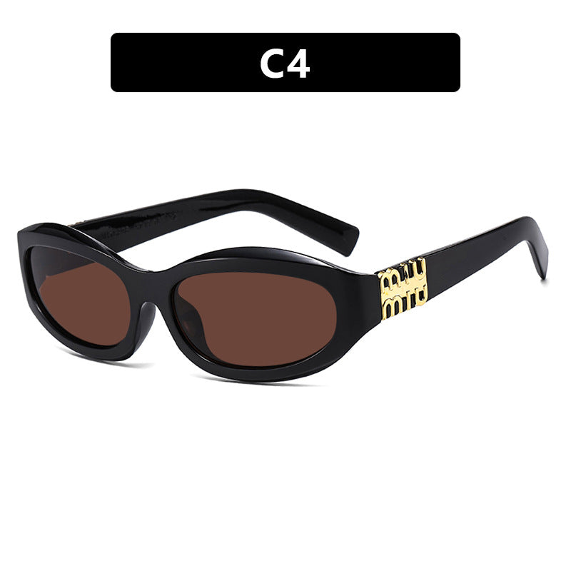 Damen modische Sonnenbrille im geschwungenen Design mit luxuriösen Details Brehn
