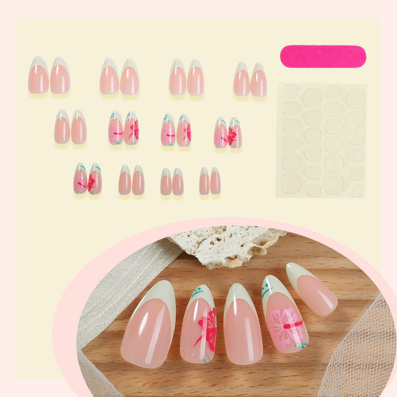 Kunstnagelset mit stilvollen Blumenspitzen Brehn